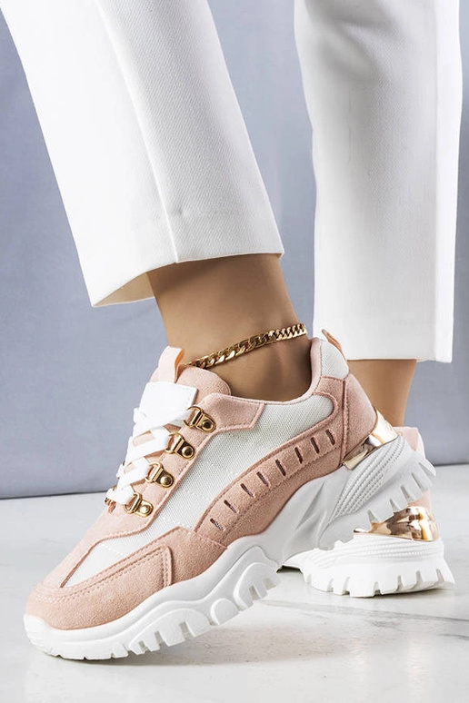 Mindys weiße und rosa Turnschuhe Mindys weiße und rosa Turnschuhe