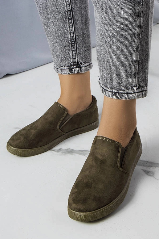 Grüne Kunstvelours-Sneaker Leroy