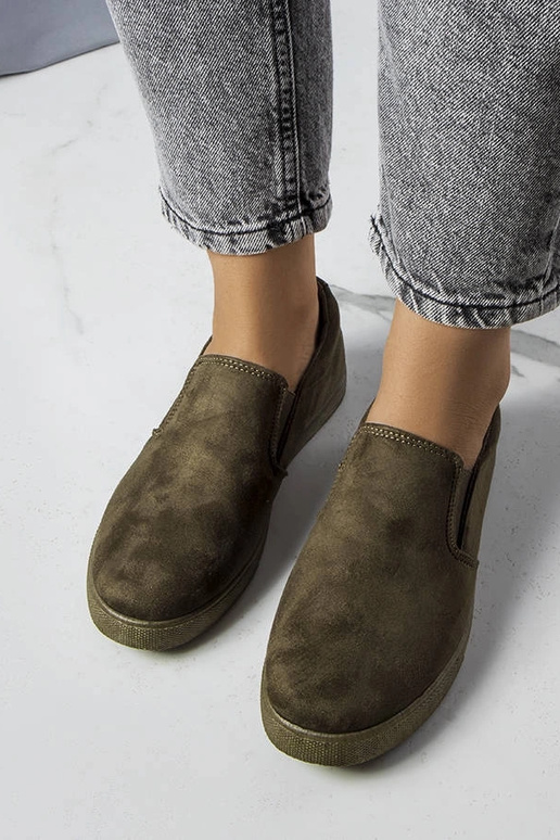 Grüne Kunstvelours-Sneaker Leroy