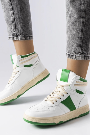 Grüne High-Top-Sneakers...