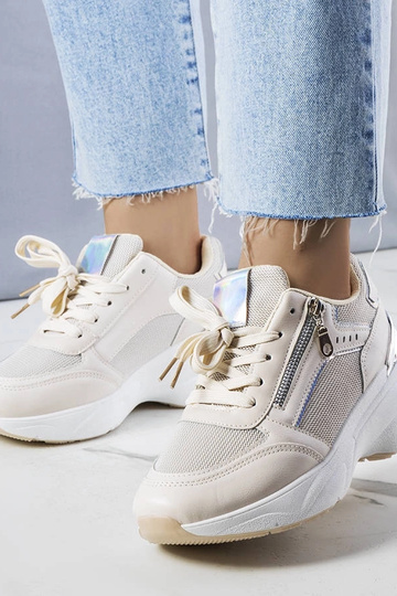 Beige Keilsneakers „Stacey“ 2
