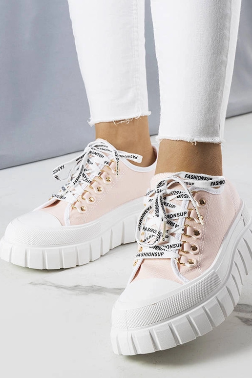 Rosa Schuhe mit Plateau, „Toni"