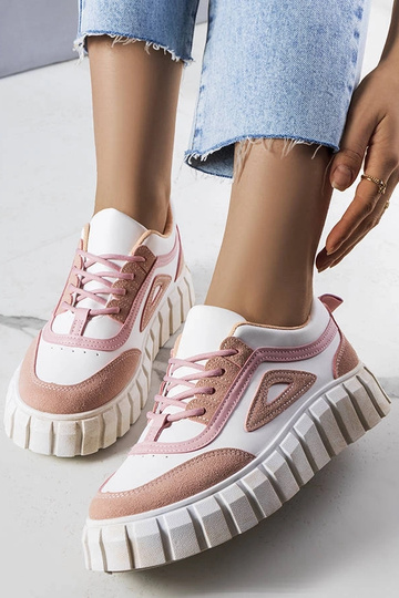 Rosa Schuhe mit Plateau,...
