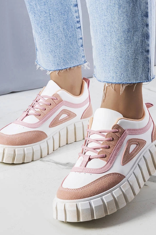 Rosa Schuhe mit Plateau, „Robyn"