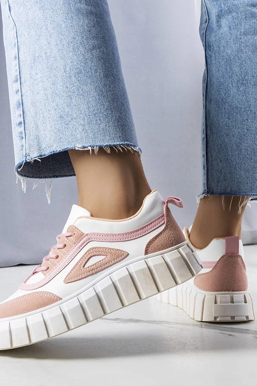 Rosa Schuhe mit Plateau, „Robyn"