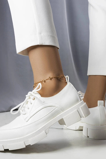 Weiße Halbschuhe mit...