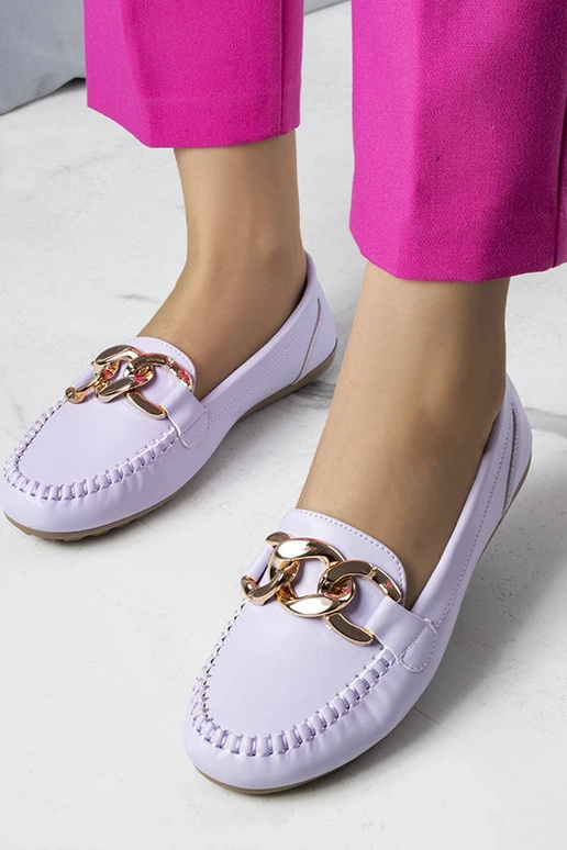 Lila Loafer mit Kette Norma