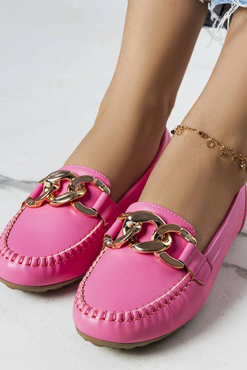 Rosa Loafer mit Kette Norma 2