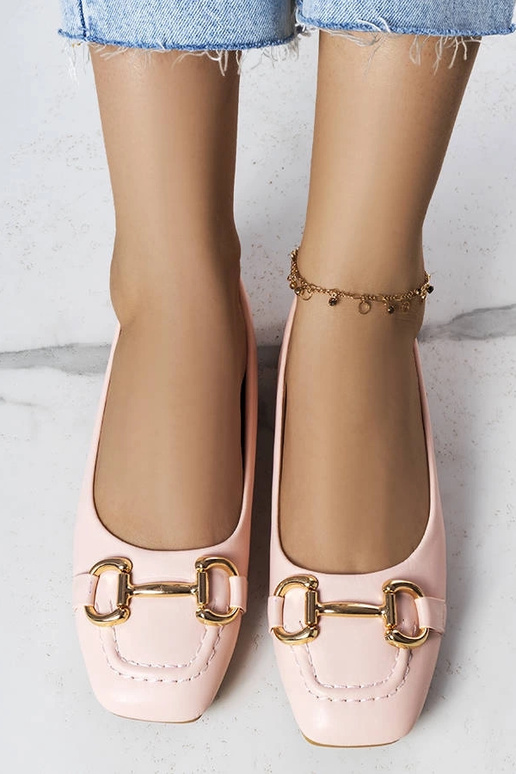 Rosa Ballerinas mit Goldverzierung Iris Rosa Ballerinas mit Goldverzierung Iris