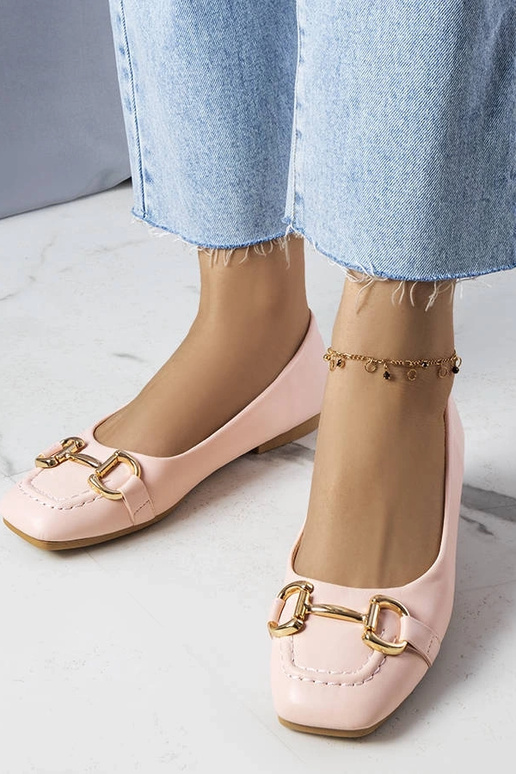 Rosa Ballerinas mit Goldverzierung Iris Rosa Ballerinas mit Goldverzierung Iris