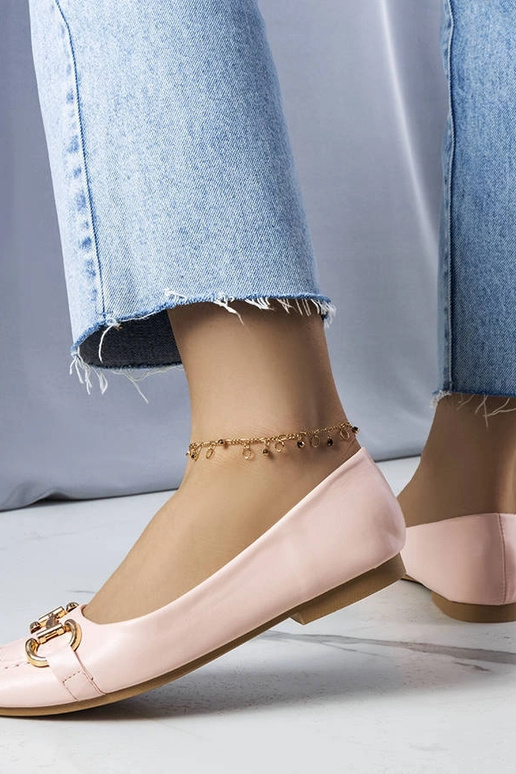 Rosa Ballerinas mit Goldverzierung Iris Rosa Ballerinas mit Goldverzierung Iris