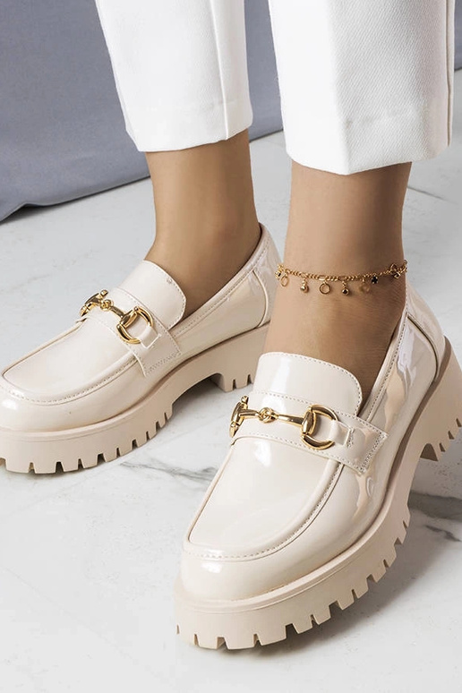 Beige Simard-Schuhe aus Lackleder Beige Simard-Schuhe aus Lackleder