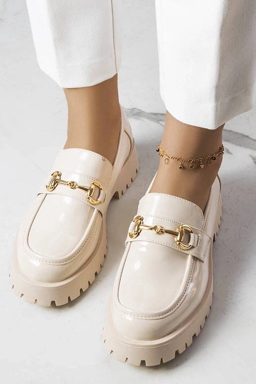 Beige Simard-Schuhe aus Lackleder Beige Simard-Schuhe aus Lackleder