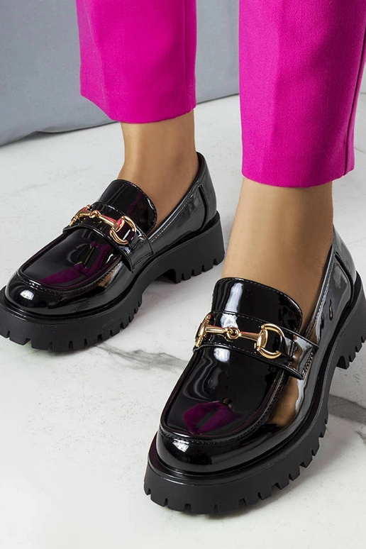Schwarze lackierte Halbschuhe Simard Schwarze lackierte Halbschuhe Simard