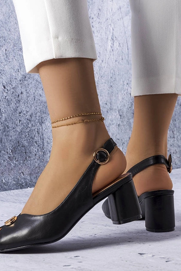 Schwarze elegante Grimard-Sandalen 2