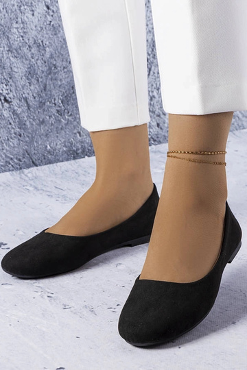 Schwarze Ballerinas mit...