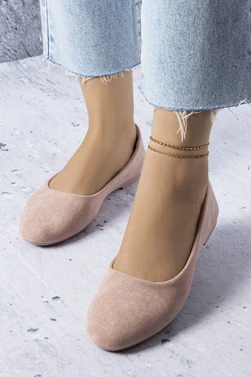 Rosa Ballerinas mit Ledersohle Lespérance