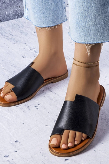 Schwarze Slipper mit...