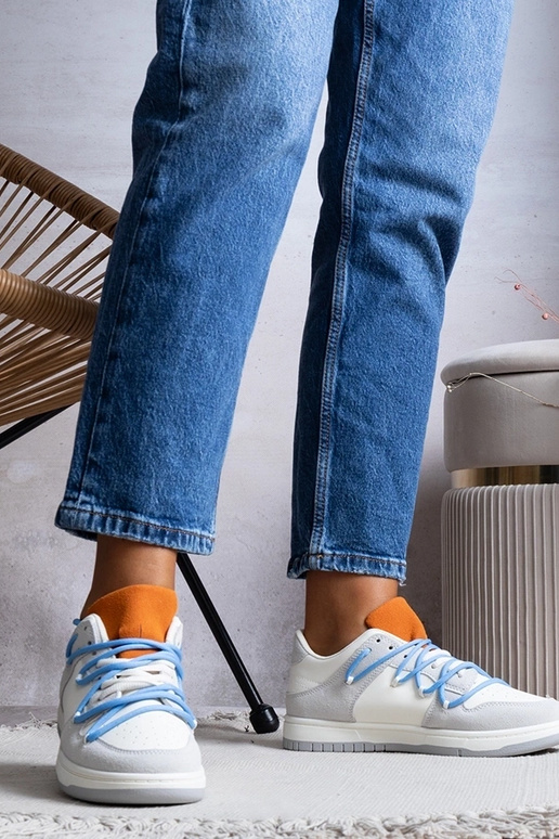 Graue Damen Sneakers blaue... Graue Damen Sneakers blaue...