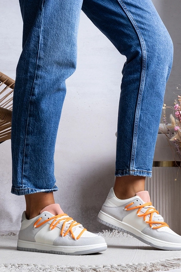 Graue Damen Sneaker, Schnürsneaker, Arcobaleno