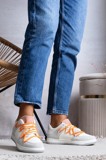 Graue Damen Sneaker, Schnürsneaker, Arcobaleno 2