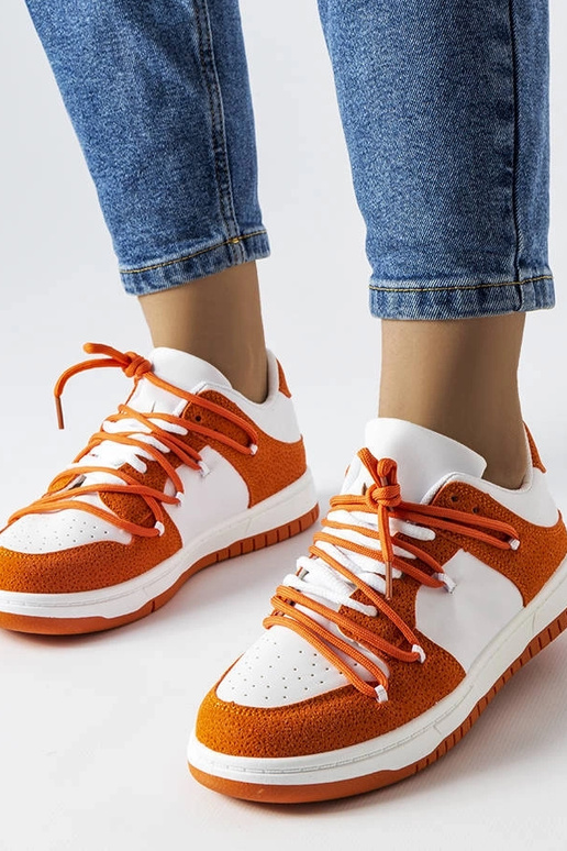 Orange Sneaker aus Materialmischung Hila Orange Sneaker aus Materialmischung Hila