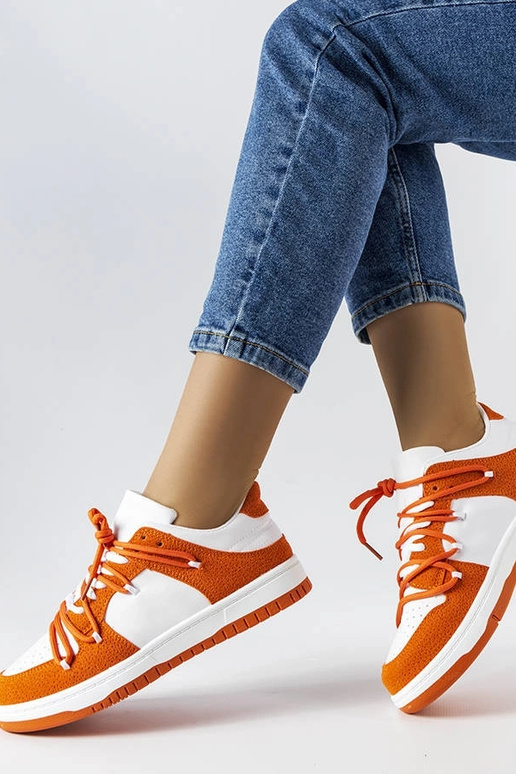 Orange Sneaker aus Materialmischung Hila Orange Sneaker aus Materialmischung Hila