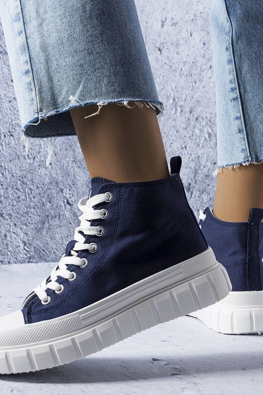Marineblaue High-Top-Sneakers von Couet Marineblaue High-Top-Sneakers von Couet