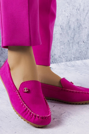 Rosa Loafer mit Ledersohle...