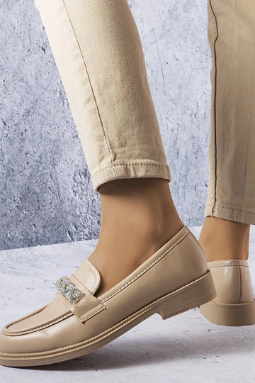 Beige Mokassins mit... 2