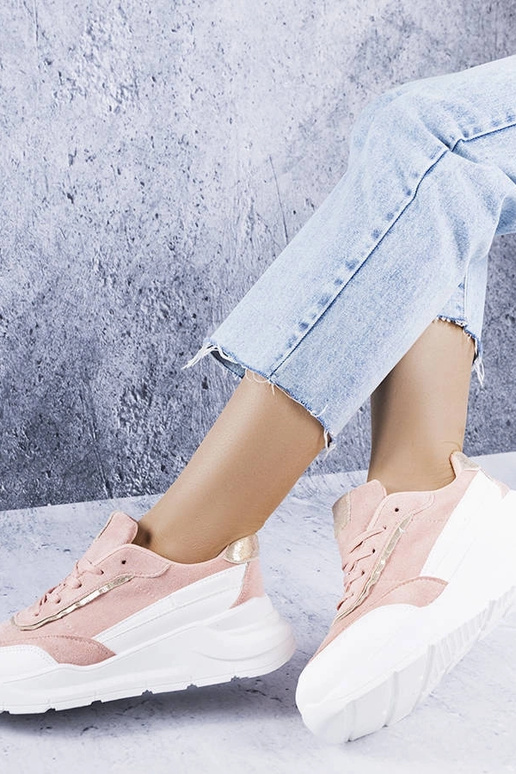 Rosa Kunstvelours-Sneaker Dupuis