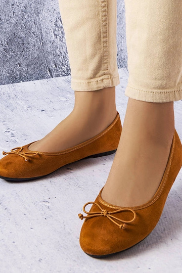 Braune Ballerinas mit Schleife von Chandonnet