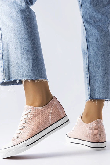 Rosa Glitzer-Keilsneaker Crete 2