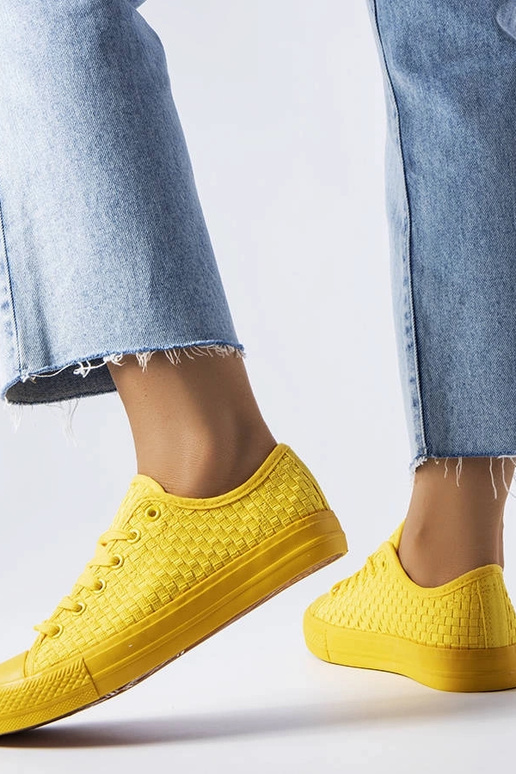 Thibodeau – Gelbe gewebte Sneakers Thibodeau – Gelbe gewebte Sneakers