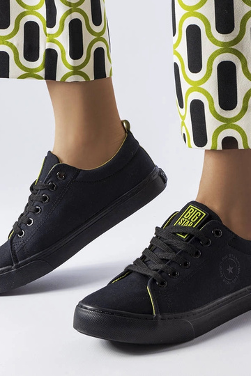 Schwarze Stoff-Sneaker Big...