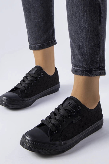 Schwarze Mesh-Sneaker Big...