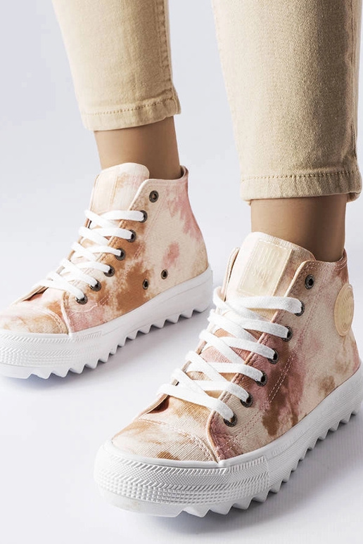 Beige gemusterte Big Star Sneakers...