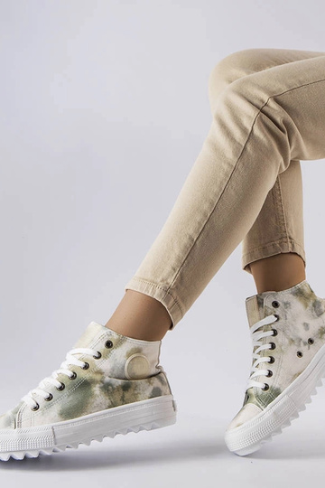 Grüne gemusterte Sneakers Big Star LL274047 2