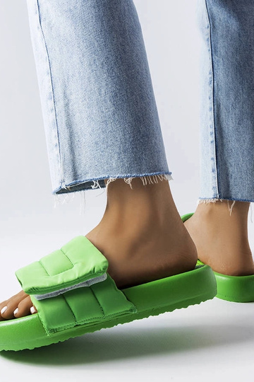 Grüne Flip-Flops Aleron mit Klettverschluss 2
