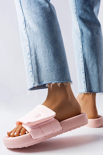 Aleron – Rosa Flip-Flops mit Klettverschluss 2
