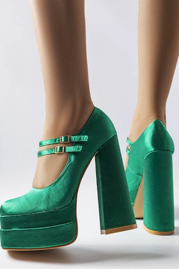 Gabriel grüne Pumps mit...