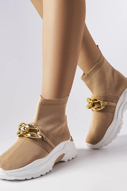 Braune Baptiste-Sneakers mit Kette Braune Baptiste-Sneakers mit Kette