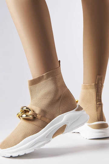 Braune Baptiste-Sneakers mit Kette 2