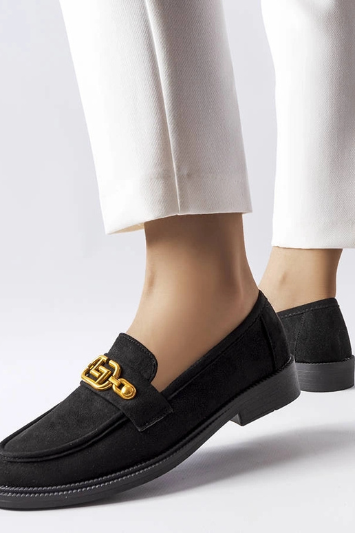 Schwarze elegante Loafer mit... Schwarze elegante Loafer mit...