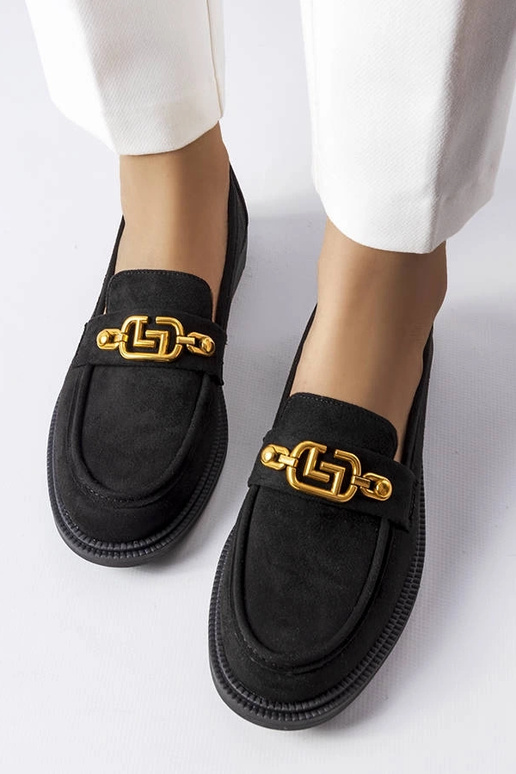 Schwarze elegante Loafer mit... Schwarze elegante Loafer mit...