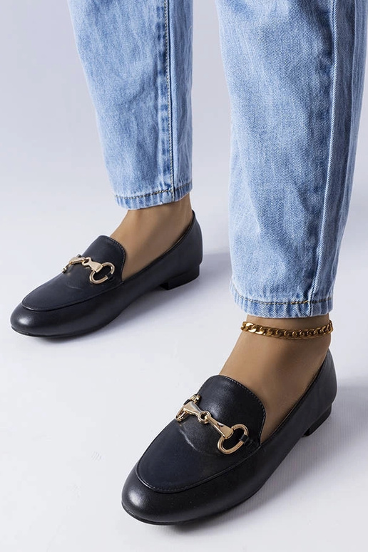 Schwarze Loafer mit Schnalle Philip Schwarze Loafer mit Schnalle Philip