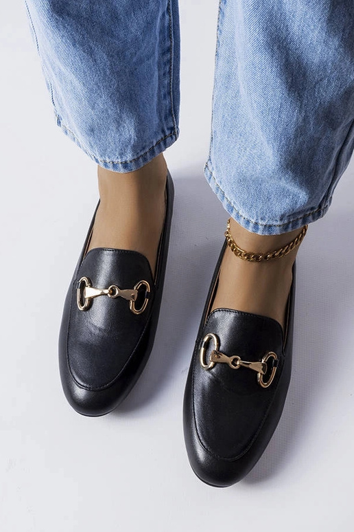 Schwarze Loafer mit Schnalle Philip Schwarze Loafer mit Schnalle Philip