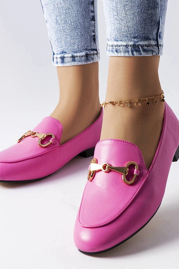 Rosa Loafer mit Schnalle...