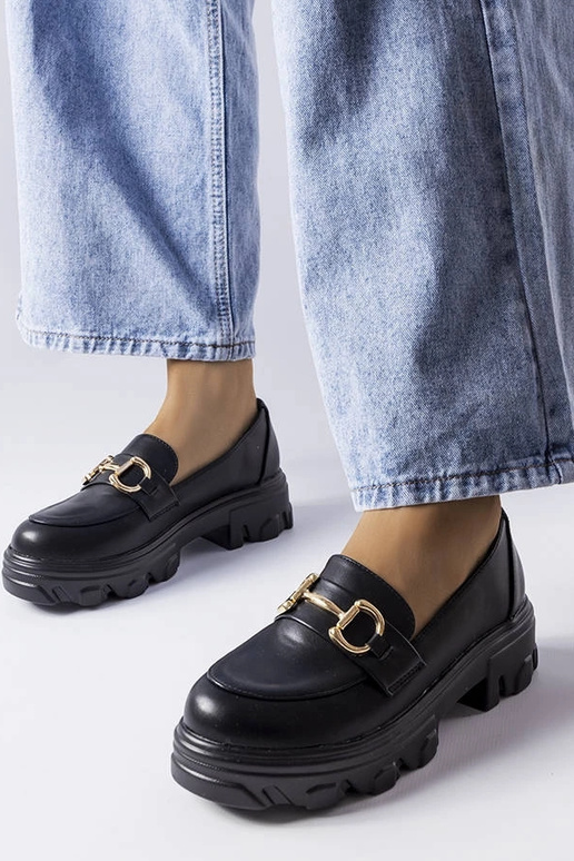 Schwarze Mason-Schnallenschuhe Schwarze Mason-Schnallenschuhe