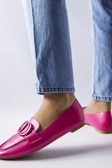 Rosa Loafer mit Poissonnier-Schnalle 2